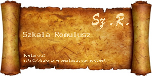 Szkala Romulusz névjegykártya
